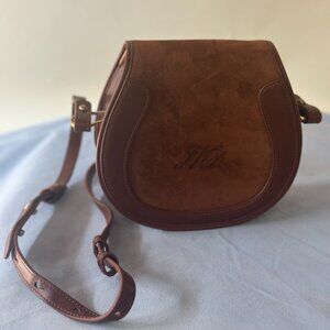 Sancia Handcrafted Saddle Bag – Brown Suede & Leather Crossbody